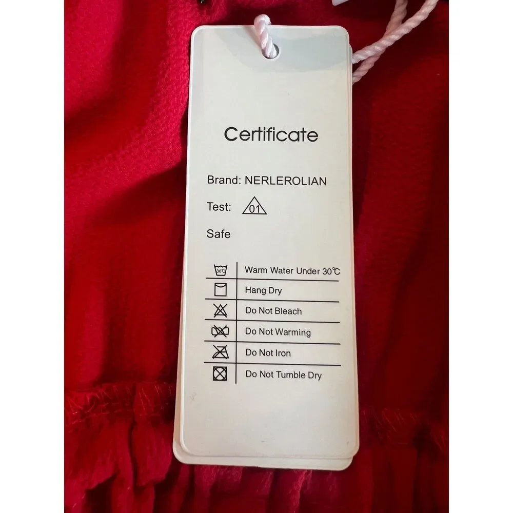 Women's Red Split Side Adjustable Strap Midi Dress Size M New With Tags - Picture 13 of 13